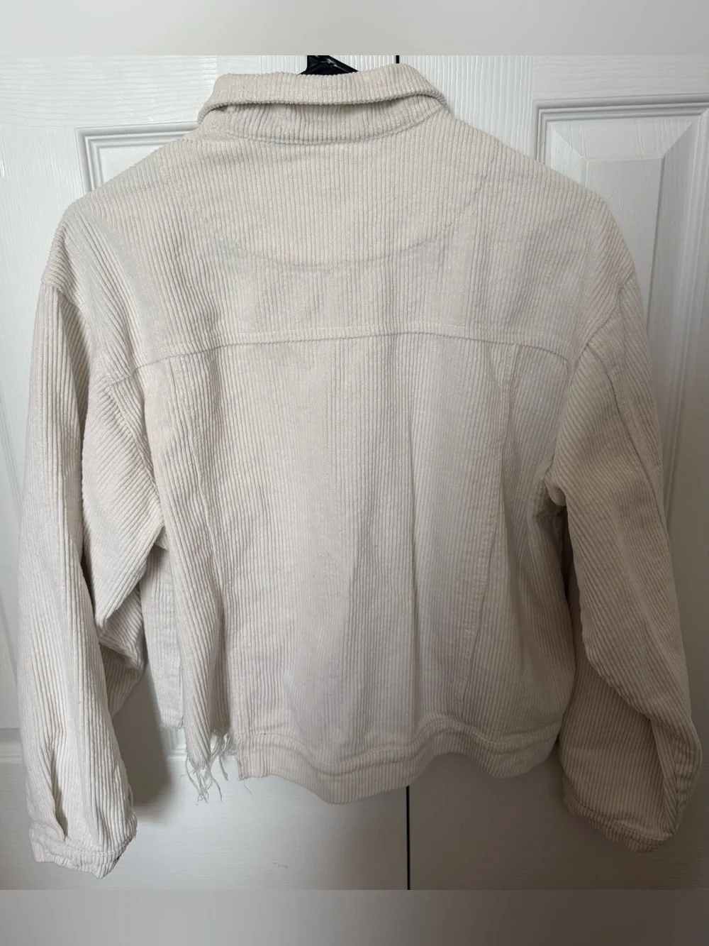 POL Cream Cropped Corduroy Jacket